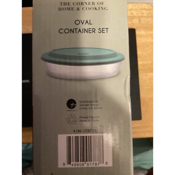 Oval Glass Baking Dish Container 41 & Main I.6 Liter 10 x 7 x 2 Inches*New Box - Picture 2 of 4